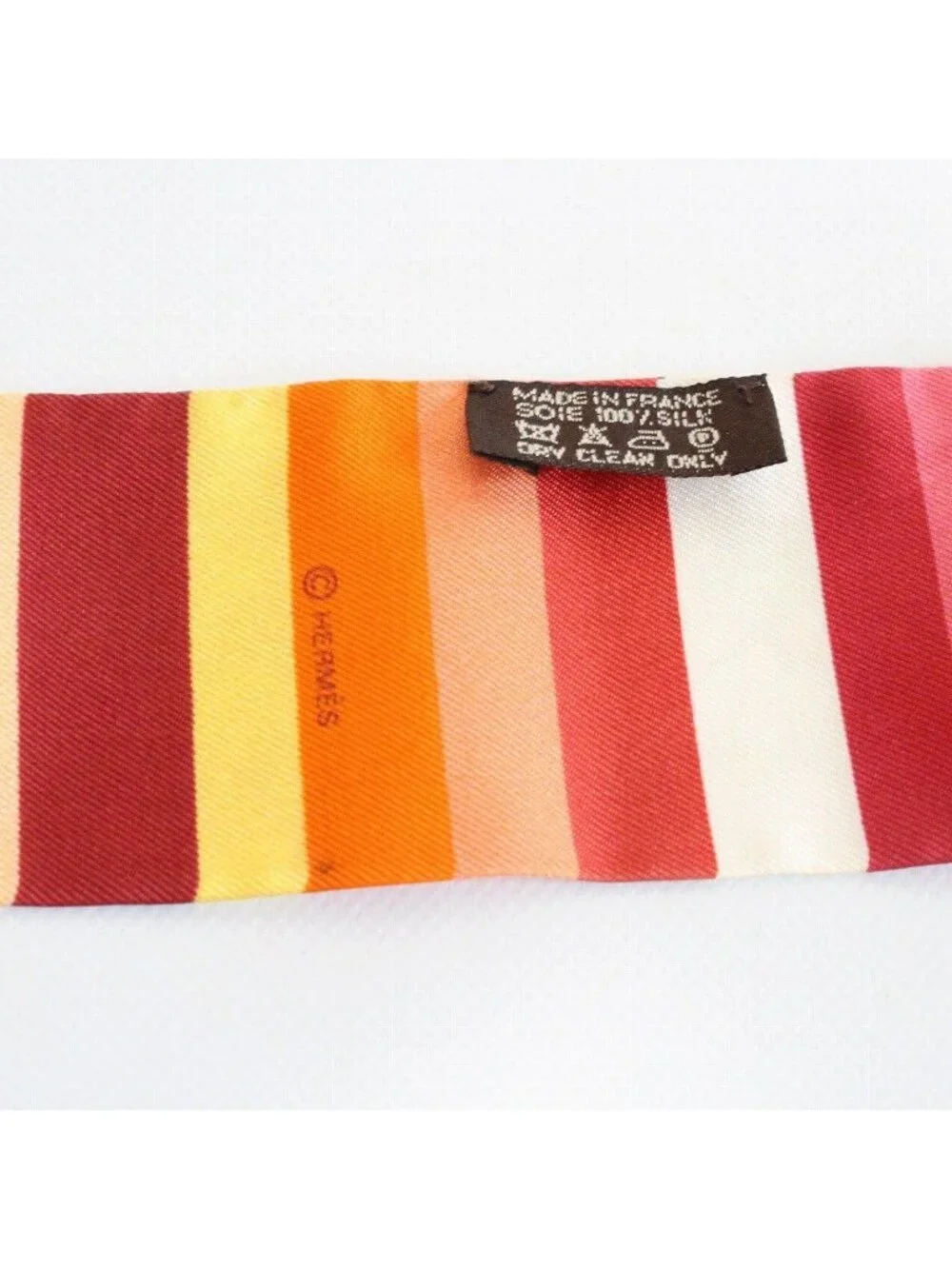 Hermes Tsuiri People Who Play in the Water Silk 100% Orange Pawn Scarf